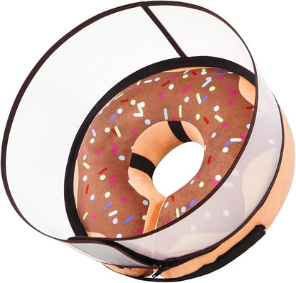 Inflatable Dog Cone Collar with Detachable Enhanced Anti-Licking Shield, Soft Neck Donut Collar for Dogs After Surgery, Adjustable Dog Cone Alternative for Large Medium Small Dogs & Cats