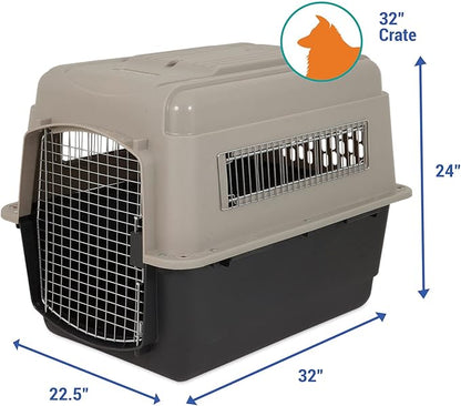 Petmate Ultra Vari Dog Kennel for Medium Dogs (Durable, Heavy Duty Dog Travel Crate, Made with Recycled Materials, 32 in. Long) 30 to 50 lbs, Made in USA