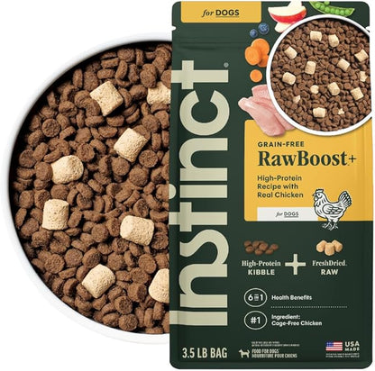 Instinct RawBoost, Natural Dry Dog Food with FreshDried Raw, High Protein, Grain-Free Recipe - Real Chicken, 3.5 lb. Bag