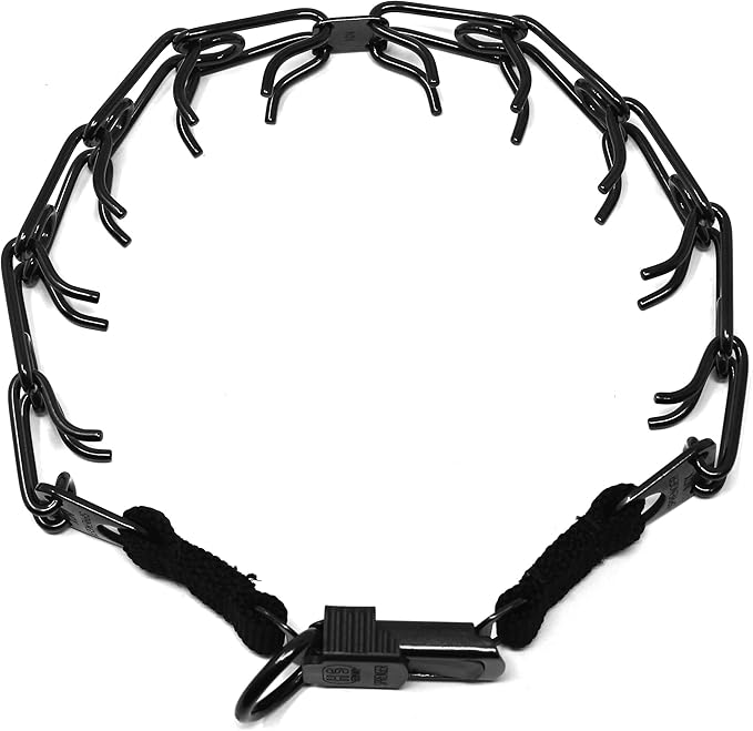 Herm Sprenger Black Stainless Steel Dog Training Collar with Quick Release Buckle Ultra-Plus Pet Collar No-Pull Collar for Dogs Made in Germany 3.2mm x 20in Medium