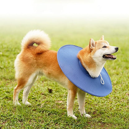 Dog Cone Collar, Multipurpose Breathable Mesh Comfortable Dog Recovery Elizabeth Collar, Soft Cone Collar Dog Neck Donut Cone Collar for Large Medium Small Dogs Cats Dark Blue(XL)
