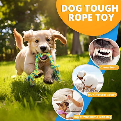 LOYEE Puppy Toys 8 Pack for Small Dogs, Luxury Dog Chew Toys with Squeaky Plush Toys, Rope Toys and Ball, Teething Toys for Puppy Supplies