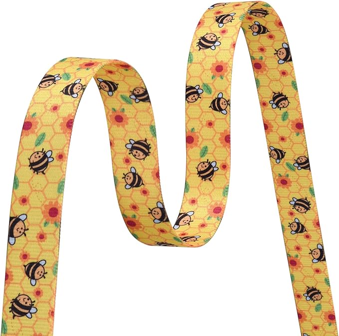 Mihqy Dog Collar and Leash Set with Bohemia Floral Tribal Geometric Patterns - Soft Ethnic Style Collar Adjustable for Small Medium Large Dogs(Bee Set,XS)