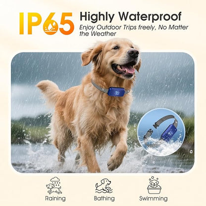 Dog Bark Collar for Large Medium Small Dogs, Effective No-Bark Collar, Smart Barking Collar, Rechargeable Bark Collar with 7 Sensitivity, 3 Modes, Waterproof, DarkBlue