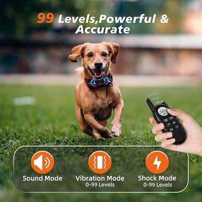Tiniest Dog Shock Collar, Lightest Dog Training Collar with Remote for Small Dogs 5-30lbs & Medium Large Dogs/Puppies, Waterproof, Rechargeable, 1300ft Range (Black&Ultra Tiny)