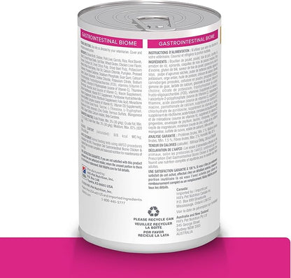 Hill's Prescription Diet Gastrointestinal Biome Digestive/Fiber Care Wet Dog Food, Chicken & Vegetable Stew, 12.5 oz. Cans, 12-Pack