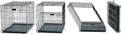 MidWest Homes for Pets 42-Inch LifeStages Crate for Large Breeds, 71-90 lbs, Single Door Folding Dog Crate with Divider Panel, Leak-Proof Tray & Secure Latch, Heavy-Duty & Easy to Assemble