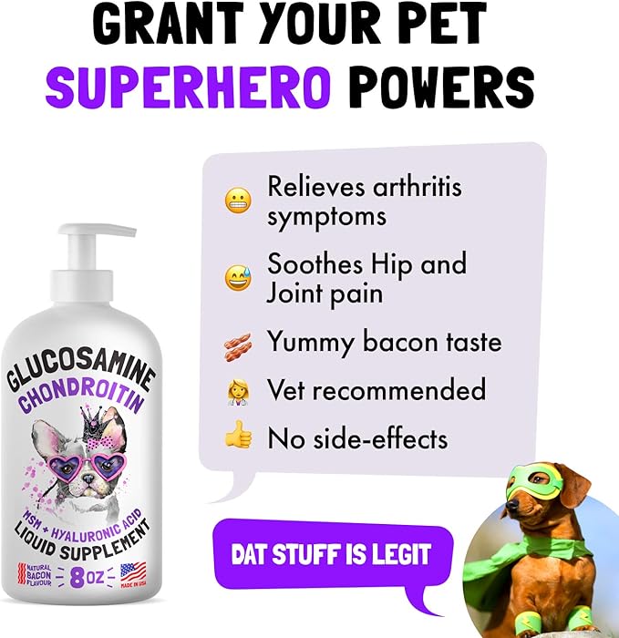 Cranberry UTI Chews for Dogs Bladder Support + D-Mannose Supports Kidney Urinary Tract 30 Chews and Liquid Glucosamine for Dogs Bacon Flavour with Chondroitin, MSM & Hyaluronic Acid 8 oz