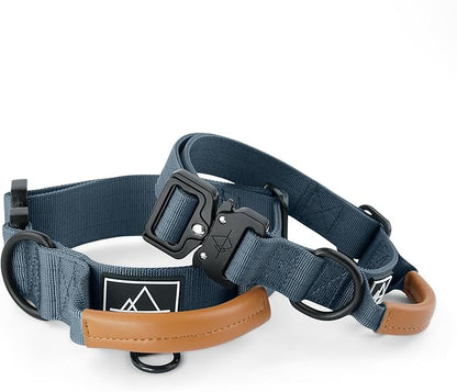 Made to ROAM Premium Explorer Control Collar - Adjustable Heavy Duty Nylon Dog Collar with Quick-Release Metal Buckle and Handle (Colorado Nightsky, Control Size 4)