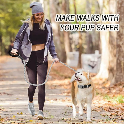 BARKBAY Dog Leashes for Large Dogs Heavy Duty Dog Leash 2 Pack 5 FT with Comfortable Padded Handle Highly Reflective Threads for Medium Large Dogs Walking Training Running (5FT-1/2,Gray+Black)