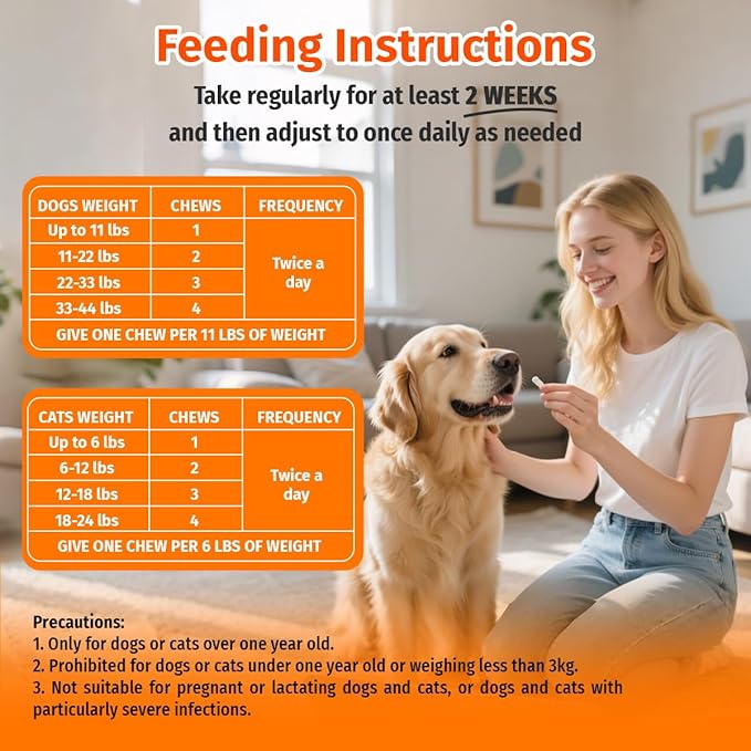 Dog Allergy Relief Chews - Dog Itch Relief - Relieves Rash, Heals Wounds, Soothes Inflammation, Treats Bites, Scratches, Cat Wound Care - 10 Chews