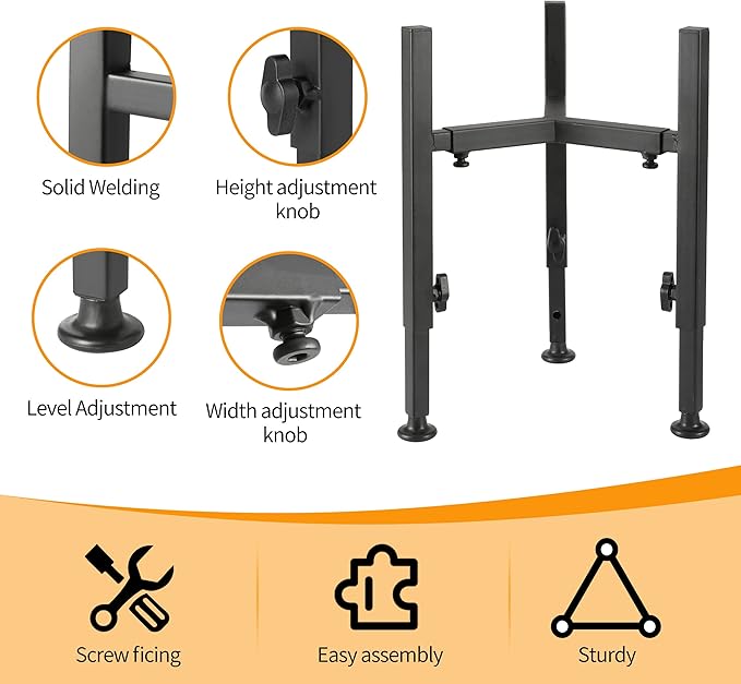 PROERR Single Dog Bowl Stand,Tall Dog Food Stand Adjustable Wide 7-11" Heights 14.5",Metal Elevated PET Bowl Holder Raised Water Feeder for Medium,Large Dog(Bowl Not Included)