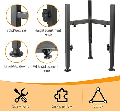 PROERR Single Dog Bowl Stand,Tall Dog Food Stand Adjustable Wide 7-11" Heights 14.5",Metal Elevated PET Bowl Holder Raised Water Feeder for Medium,Large Dog(Bowl Not Included)
