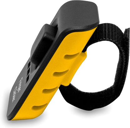 Educator Dog Training Finger Clicker – Audible Positive Reinforcement Trainer with Adjustable Sound & Velcro Finger Strap – Portable Pet Obedience Training Tool, Yellow