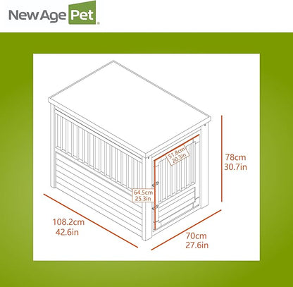 New Age Pet ECOFLEX InnPlace Dog Crate & End Table, Indoor Furniture Style Pet Kennel for Small, Medium, Large & XL Dogs, Durable Composite, Espresso Black, X-Large