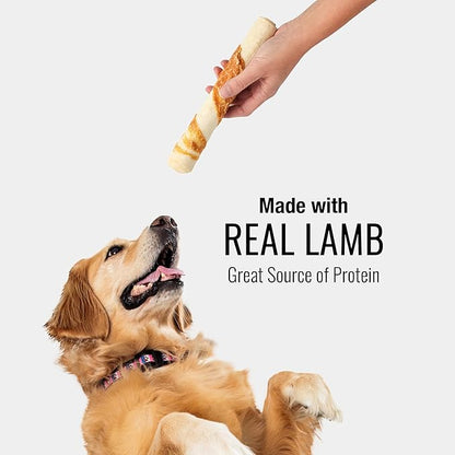 Good ‘n’ Fit Rolls Made with Real Lamb, 2 Large Rolls, Treat Your Dog to Long-Lasting and Highly Digestible Rawhide Chews
