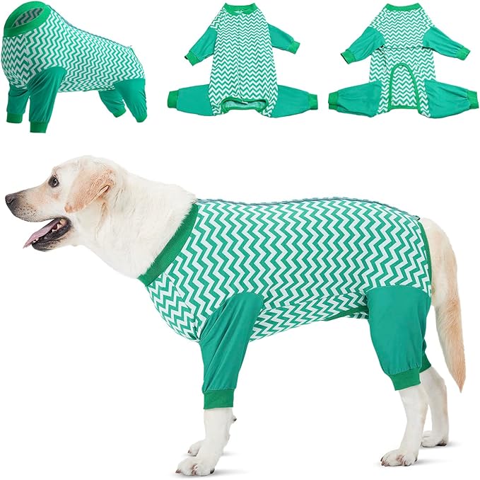 LovinPet Dog Recovery Suit for Large Medium Dogs - Wound Protective Surgical E-Collar Alternative Recovery Bodysuit for Abdominal Wounds After Surgery Dog Onesies Cut-Out Design of Abdomen,3XL