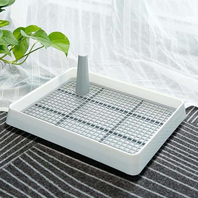 POPETPOP Hamster Accessories 1 Set Dog Training Pads Pet Toilet Puppies Potty Mesh Grate Pee Pad Holder Portable Dog Litter Box for Small Medium Puppy White L Portable Toilet