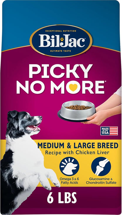 Bil-Jac Picky No More Medium Breed Chicken Liver Recipe Dry Dog Food 6 Pounds