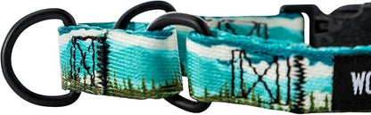 Wolfgang Heavy Duty Martingale Dog Collar with Quick Release Nylon Buckle for Walking & Training, GreatEscape Print, Large
