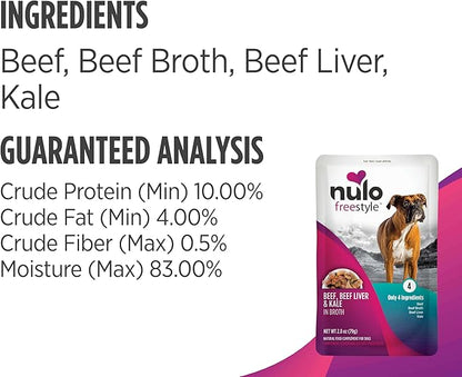 Nulo Freestyle Variety Flavor Real Meat Grain-Free Premium Puppy & Dog Food Topper, 2.8 Ounce (Pack of 6)