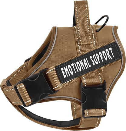 voopet Emotional Support Dog Harness, Professional Service Dog Vest Harness for Small Medium Large Dogs, Reflective Breathable and Adjustable No Pull/Choke ESA Essential Harness