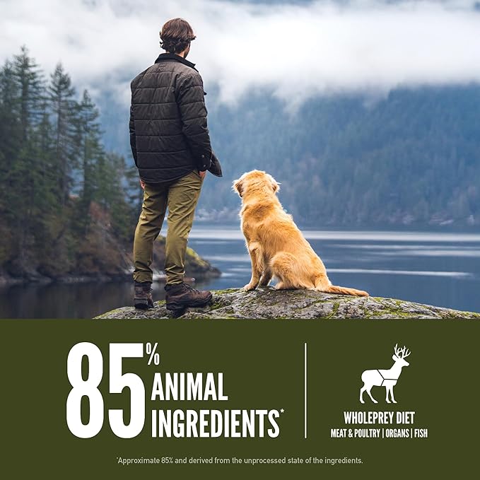 ORIJEN Grain Free Poultry Free High Protein Dry Dog Food Tundra Recipe 4.5lb Bag