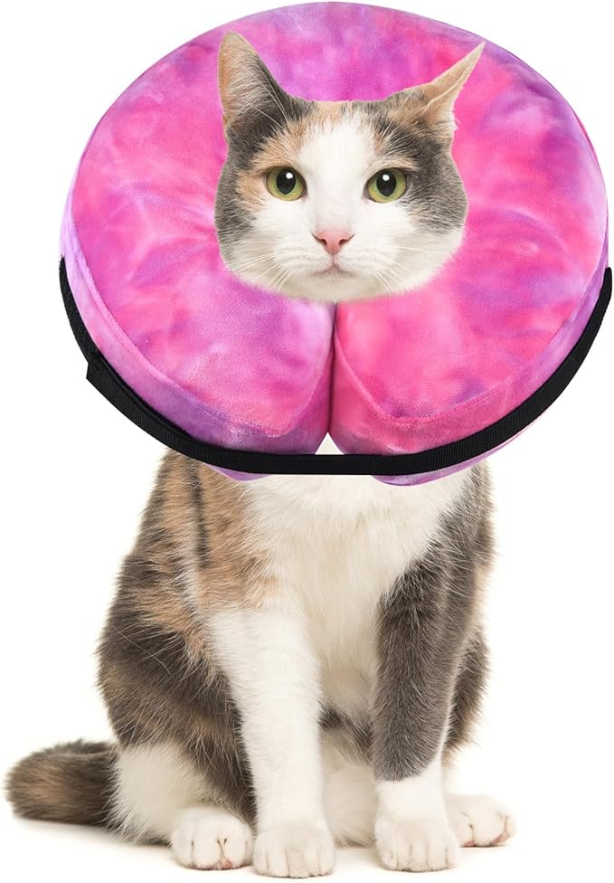 Inflatable Dog Recovery Collar, Dog Cone Collar for After Surgery, Prevent Dogs from Biting & Scratching Wound E-Collars to Help with Healing Soft Pet Recovery Collar Does
