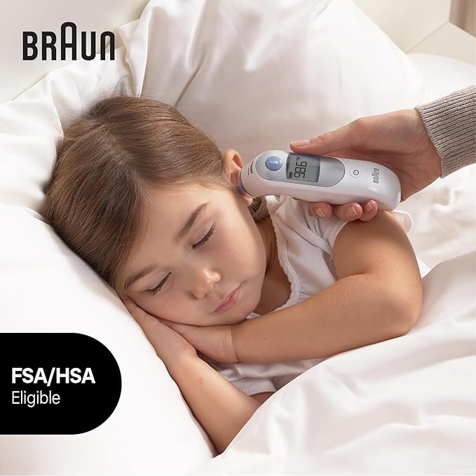 Braun ThermoScan 5 Ear Thermometer, Digital Display, Baby and Infant Thermometer with ExacTemp Stability Indicator for Professional Accuracy, Recommended by Pediatricians