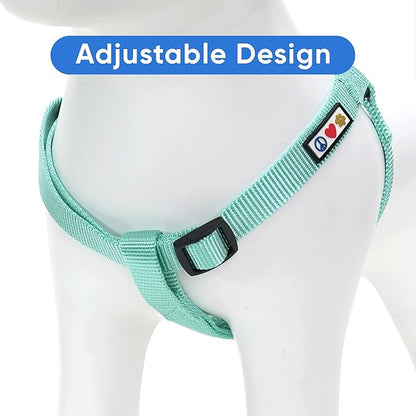 Pawtitas Solid Step-in Dog Harness – Adjustable No-Pull Vest for Puppies to Seniors, Safe & Comfortable XS Teal
