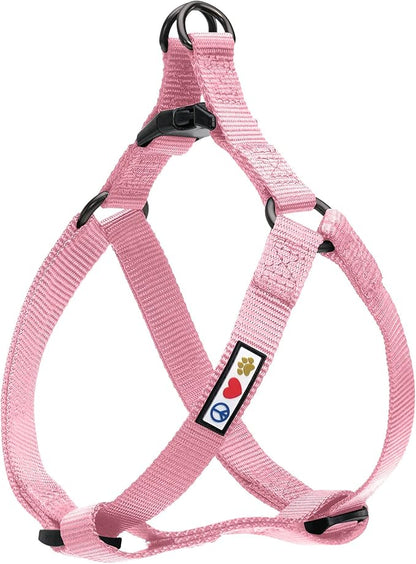 Pawtitas Solid Step-in Dog Harness – Adjustable No-Pull Vest for Puppies to Seniors, Safe & Comfortable M Millennial Pink