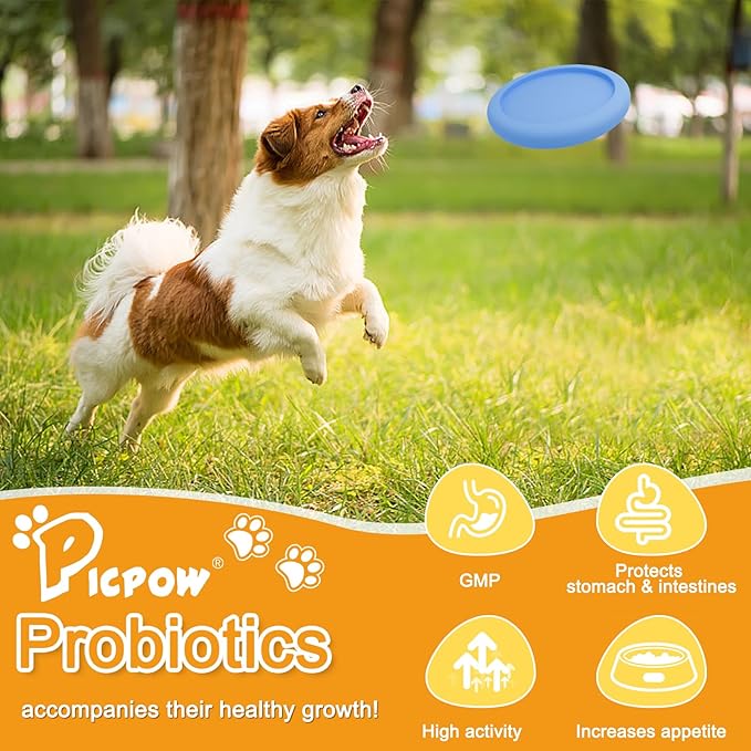 Probiotics for Dogs & Cats, with Prebiotics, Digestive Enzymes,Inulin, Pumpkin for Digestive, Gut, Skin & lmmune Health, Reduce Diarrhea & Gas, Small and Large Dog & Cats, 120 Chews