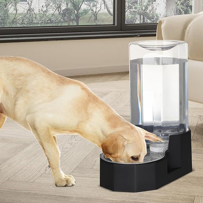 Sfozstra Large Dog Water Dispenser: 8L Large Capacity Gravity Water Feeder - Less Refills for Multi-Pet Homes - Stainless Steel Bowl - Easy Refill & Maintenance - for Medium/Large Dogs - Garage/Patio