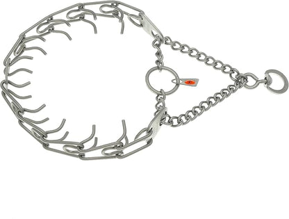 Herm Sprenger Matte Stainless Steel Scratch Resistant Dog Collar with Swivel D-Ring Training Collar for Small Dogs Made in Germany (16in x 2.25mm (Neck Size up to 13 in) | Matte)
