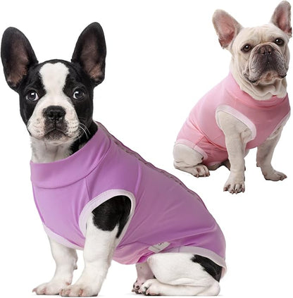 SAWMONG 2 Pack Recovery Suit for Dogs After Surgery, Dog Recovery Suit Dog Spay Surgical Suit for Female Dogs, Dog Onesie Body Suit for Surgery Male Substitute Dog E-Collar,M