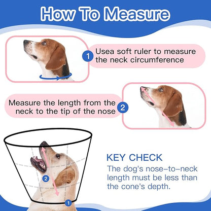 Soft Dog Cone Collar to Stop Licking - Adjustable for Small Dogs | Prevents Licking Wounds After Surgery & Skin Disease,Lightweight,Comfortable Elizabethan Recovery Cone (Blue,S)