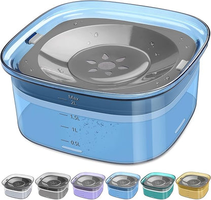 UPSKY 70oz Dog Water Bowl 2L No Spill Dog Bowls Large Capacity Spill Proof Slow Water Feeder, No Splash Dog Bowl Pet Water Dispenser Vehicle Carried Travel Slow Drinking Bowls for Messy Drinkers, Cats