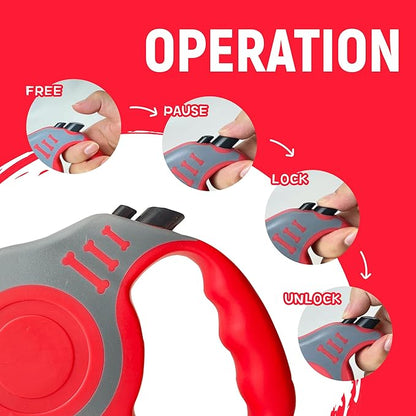 Retractable Dog Leash Automatic Telescopic Tractor Dog Tape, Pet Tape 10/16 FT Durable and Convenient, with Non-Slip Handle, Suitable for Small and Medium-Sized Dogs