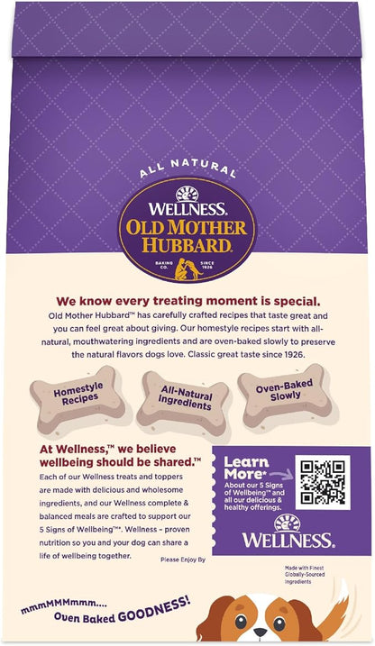 Wellness Old Mother Hubbard Classic Liv'R'Crunch Dog Biscuits, Natural Training Treats, Chicken Liver, Oats, Apple and Carrot Flavor, Mini Size, 20 oz Bag