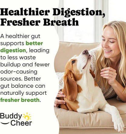 Probiotics for Dogs – Helps Digestion, Loose Stools, Gas & Sensitive Stomachs, Probiotics for Itchy Skin & Dog Yeast Infection, Immune & Fresher Breath with 4 Prebiotics & 5 Digestive Enzymes – 180 ct