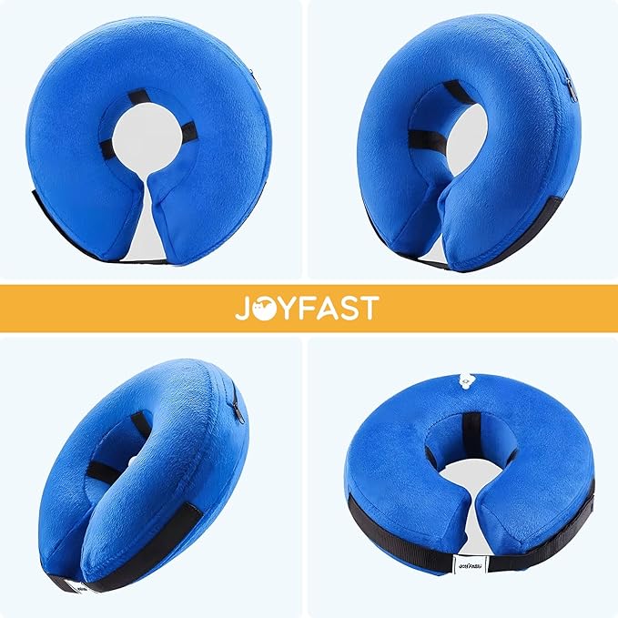 Inflatable Dog Cone for Small Dog Designed for Comfortable Post-Surgical Recovery Ultra-Soft Comfort Unblocked View No Disruption to Dog's Daily Life