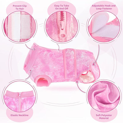 Lukovee Recovery Suit for Dogs, Zipper On Recovery Suit for Female Male Dog, Onesie Abdominal Wounds Cone E-Collar Alternative Prevent Licking Spay Recovery Suit (L, 2TPI)