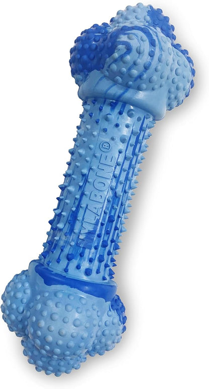 Nylabone Double Action Bone Strong Chew Toy for Dogs, Natural Rubber Dog Toy for Boredom, Peanut Butter Flavor, Large Dogs - Up to 50 lbs, 1 Count