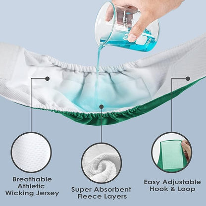 wegreeco Washable Dog Diapers - Washable Male Dog Belly Wrap - Pack of 3 - (Blue,Green,Purple,X-Large)