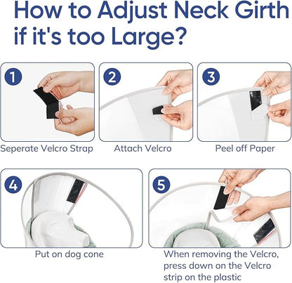 Supet Upgraded Dog Cone with Soft Liner, 20% Lighter Plastic Elizabeth Collar After Surgery to Stop Licking, for Spay Neuter Skin Problems Recovery, for Small Medium Active Large Dogs(Green,XS)
