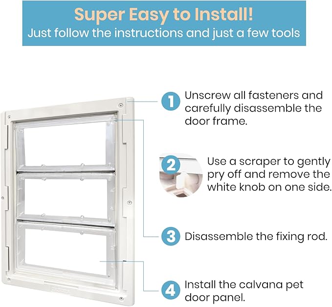 Calvana 3-Panel Airseal Pet Door Replacement Flap, Compatible with Ideal Pet Products 10.25"x15.75" Extra Large Dog Door, Easy Installation
