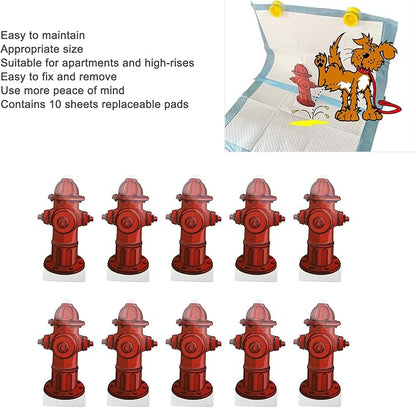 Dog Pee Post Guide Paper Pee Trainer, 20Pcs Hydrant Shaped Pet Diaper Pad Guide for Small Dogs, Puppies Dogs Potty Pee Training Pad Guide, 7.3 x 3.9in Small Hydrant Post Paper Card