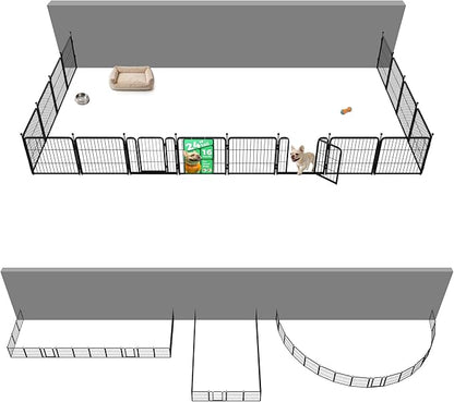 FXW Rollick Dog Playpen with Anchor Kit (Pack of 4) – 24 Inch 16-Panel Dog Pen for Small & Medium Dogs, Stable & Safe Indoor/Outdoor Play│Patented