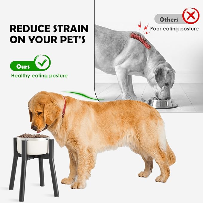 Elevated Dog Bowl Stand for Large Dogs, Adjustable Width 7-10.6, 11" Tall Dog Food Water Stand, Bowl Not Included