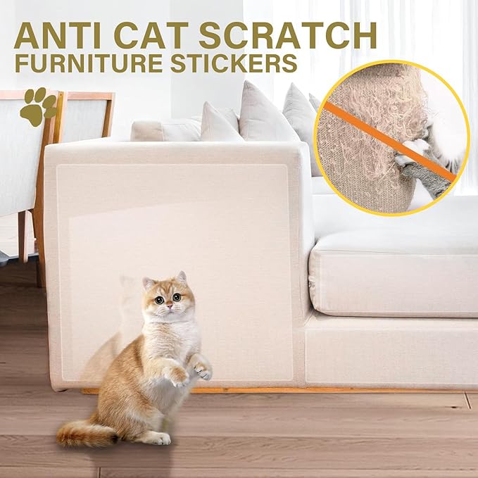 Door Protector from Dog Scratching - Cat Scratch Door Frame Single Side Adhesive Protector Anti Dog Scratch Door Guard for Dogs Clear - 118" x 8.2"